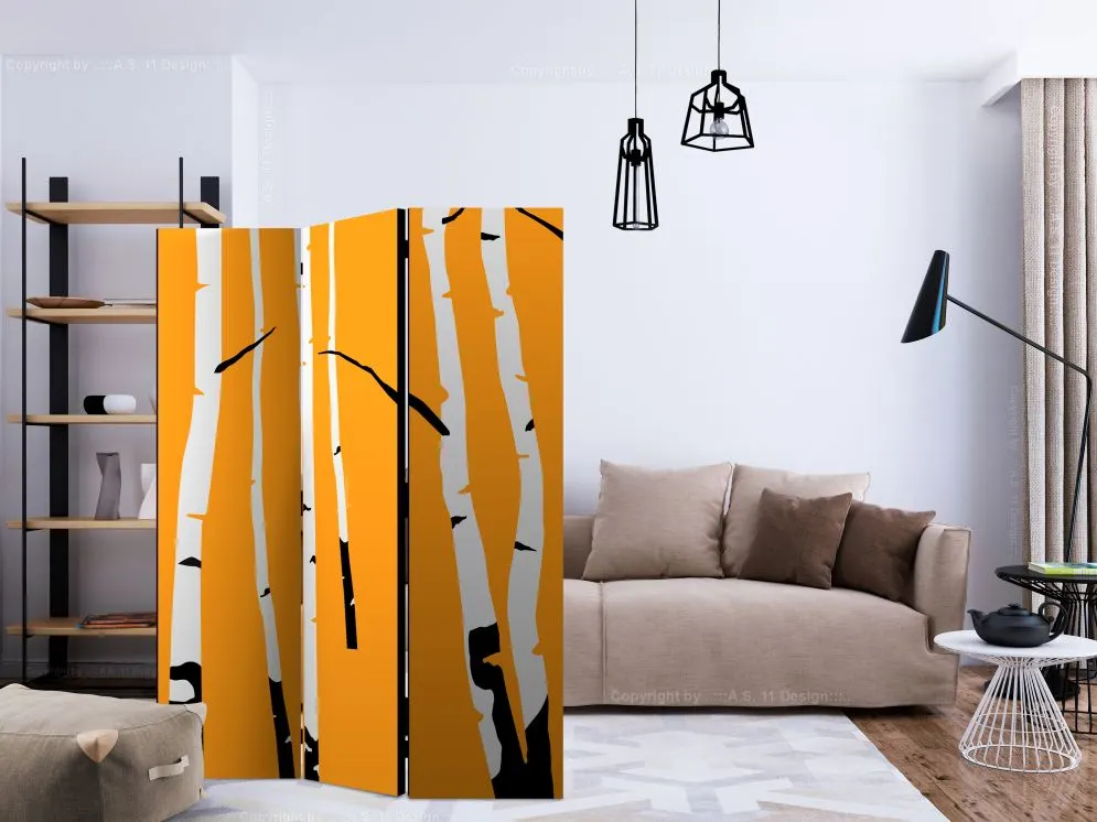 Parawan dwustronny Pejzaże 135x172 cm 3-częściowy czarny | MIRAT.