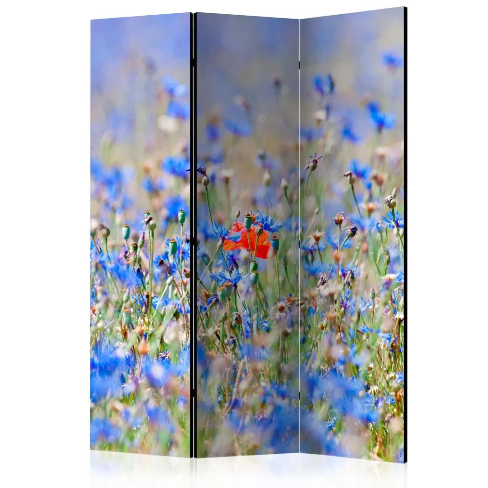 Parawan akustyczny Kwiaty 135x172 cm 3-częściowy wielokolorowy | MIRAT.
