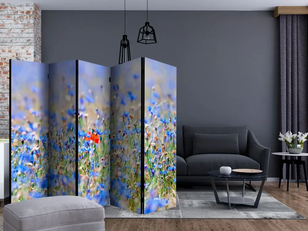 Parawan akustyczny Kwiaty 225x172 cm 3-częściowy wielokolorowy | MIRAT.