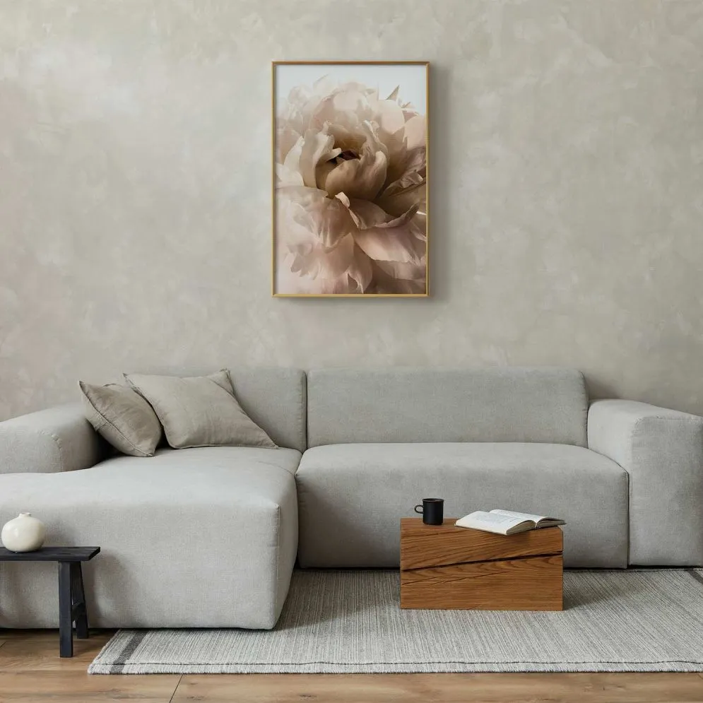 Plakat Miękkie płatki 60x90 cm z ramą złotą bez marginesu | MIRAT.