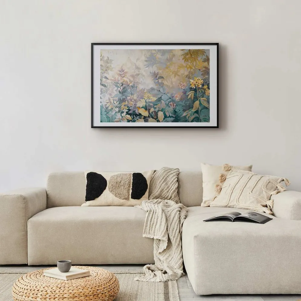 Plakat Gobelinowy wzór 60x40 cm z ramą czarną z marginesem | MIRAT.