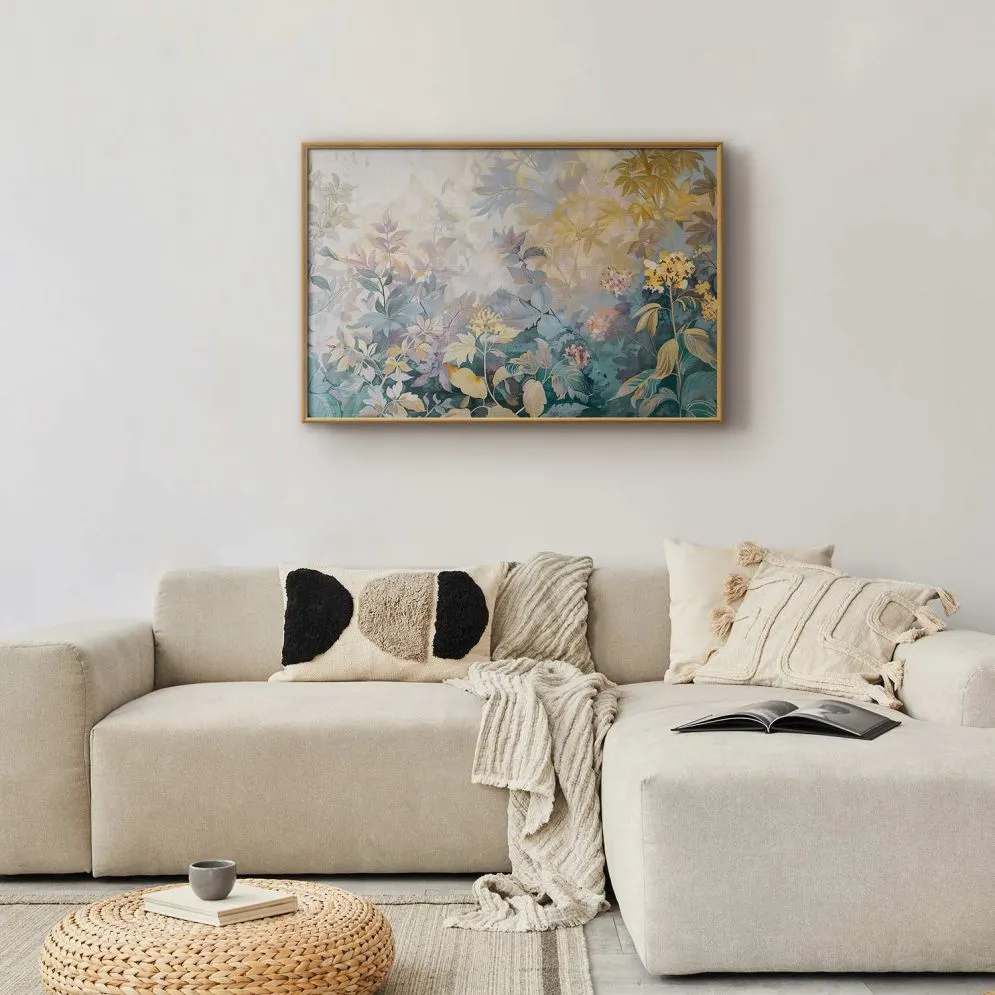 Plakat Gobelinowy wzór 60x40 cm z ramą złotą bez marginesu | MIRAT.