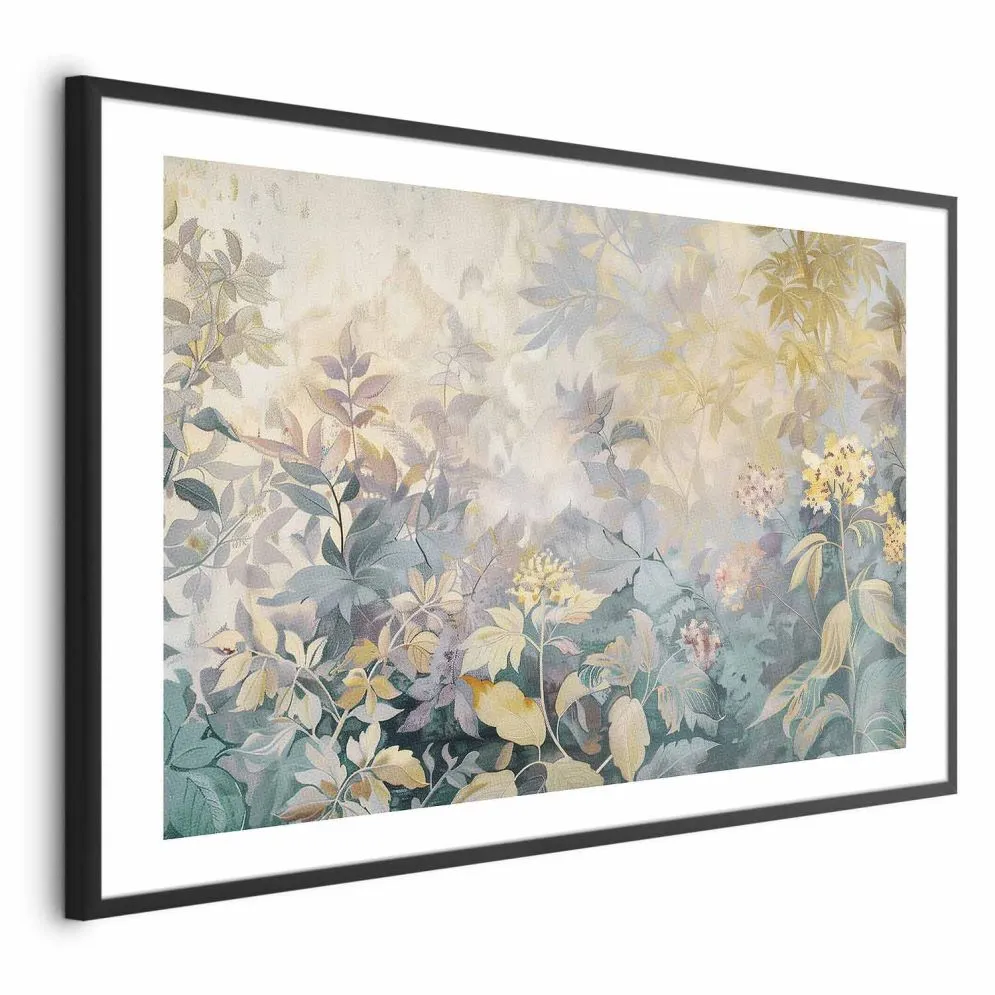Plakat Gobelinowy wzór 60x40 cm z ramą czarną z marginesem | MIRAT.