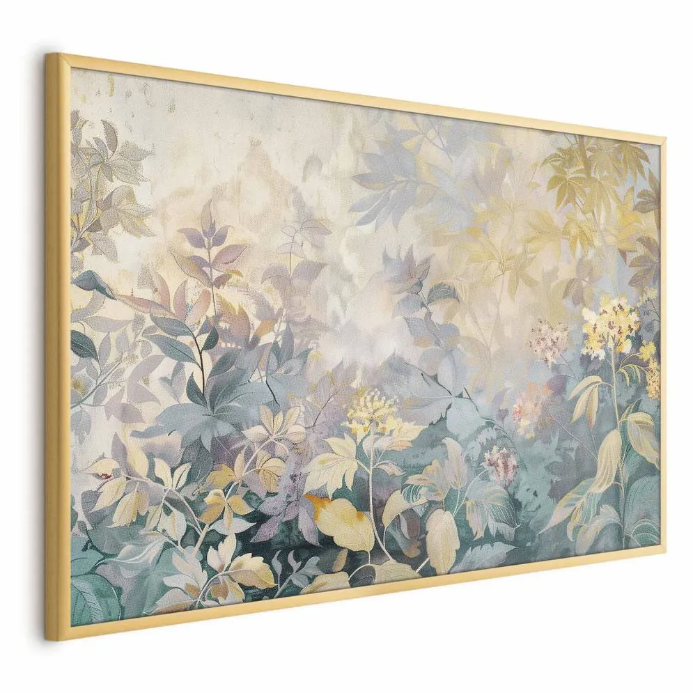 Plakat Gobelinowy wzór 60x40 cm z ramą złotą bez marginesu | MIRAT.