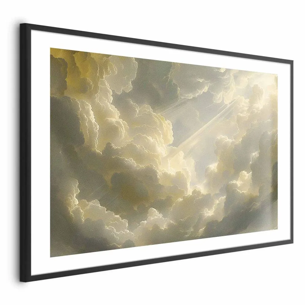 Plakat Zachwycająca gra kolorów 90x60 cm z ramą czarną z marginesem | MIRAT.