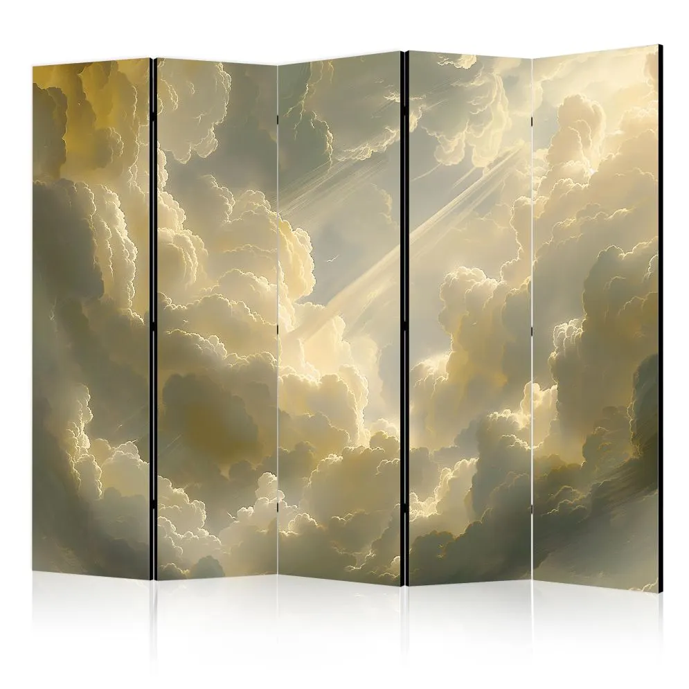 Parawan akustyczny Pejzaże 225x172 cm 3-częściowy żółty | MIRAT.