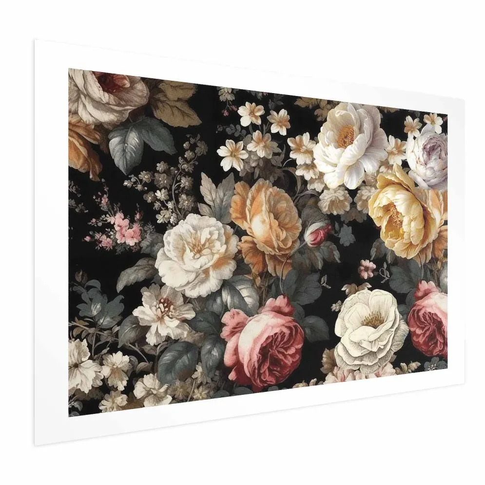 Plakat Kolorowe kwiaty 60x40 cm bez ramy z marginesem | MIRAT.