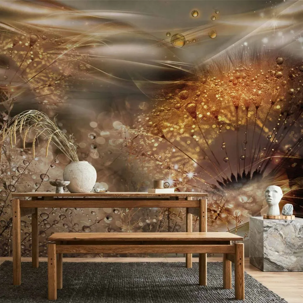 Parawan japoński Kwiaty 225x172 cm 3-częściowy beżowy | MIRAT.