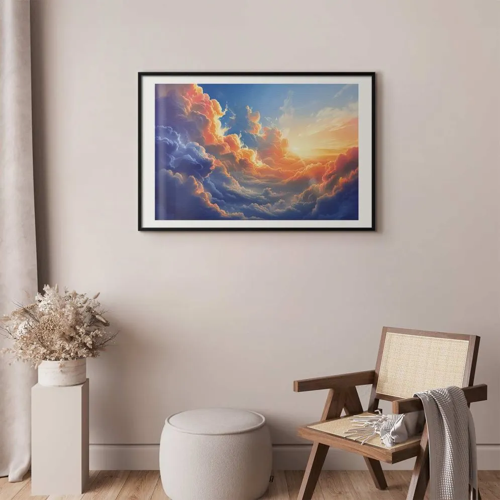 Plakat Symfonia barw 30x21 cm z ramą czarną z marginesem | MIRAT.