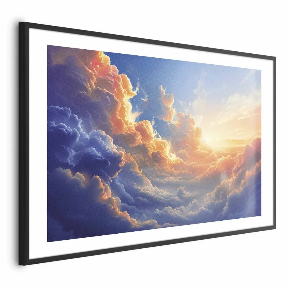 Plakat Symfonia barw 30x21 cm z ramą czarną z marginesem | MIRAT.
