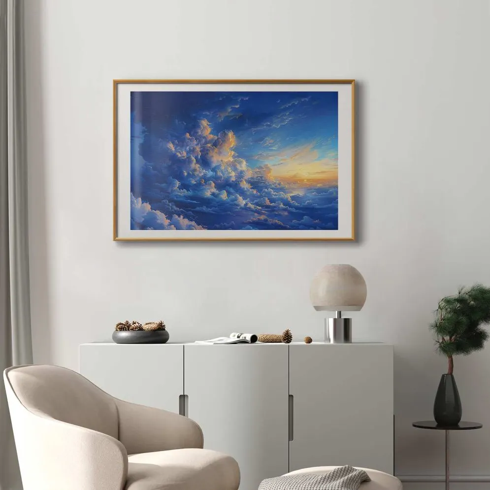 Plakat Dzieło natury 30x21 cm z ramą złotą z marginesem | MIRAT.