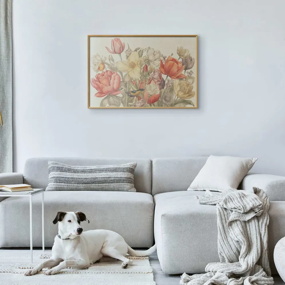 Plakat Bukiet 30x21 cm z ramą złotą bez marginesu | MIRAT.