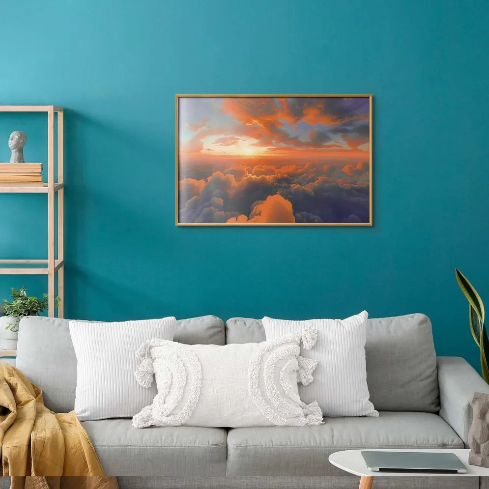 Plakat Spektakl barw 30x21 cm z ramą złotą bez marginesu | MIRAT.