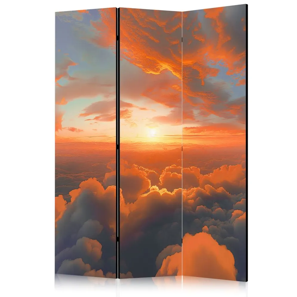 Parawan akustyczny Pejzaże 135x172 cm 3-częściowy brązowy | MIRAT.
