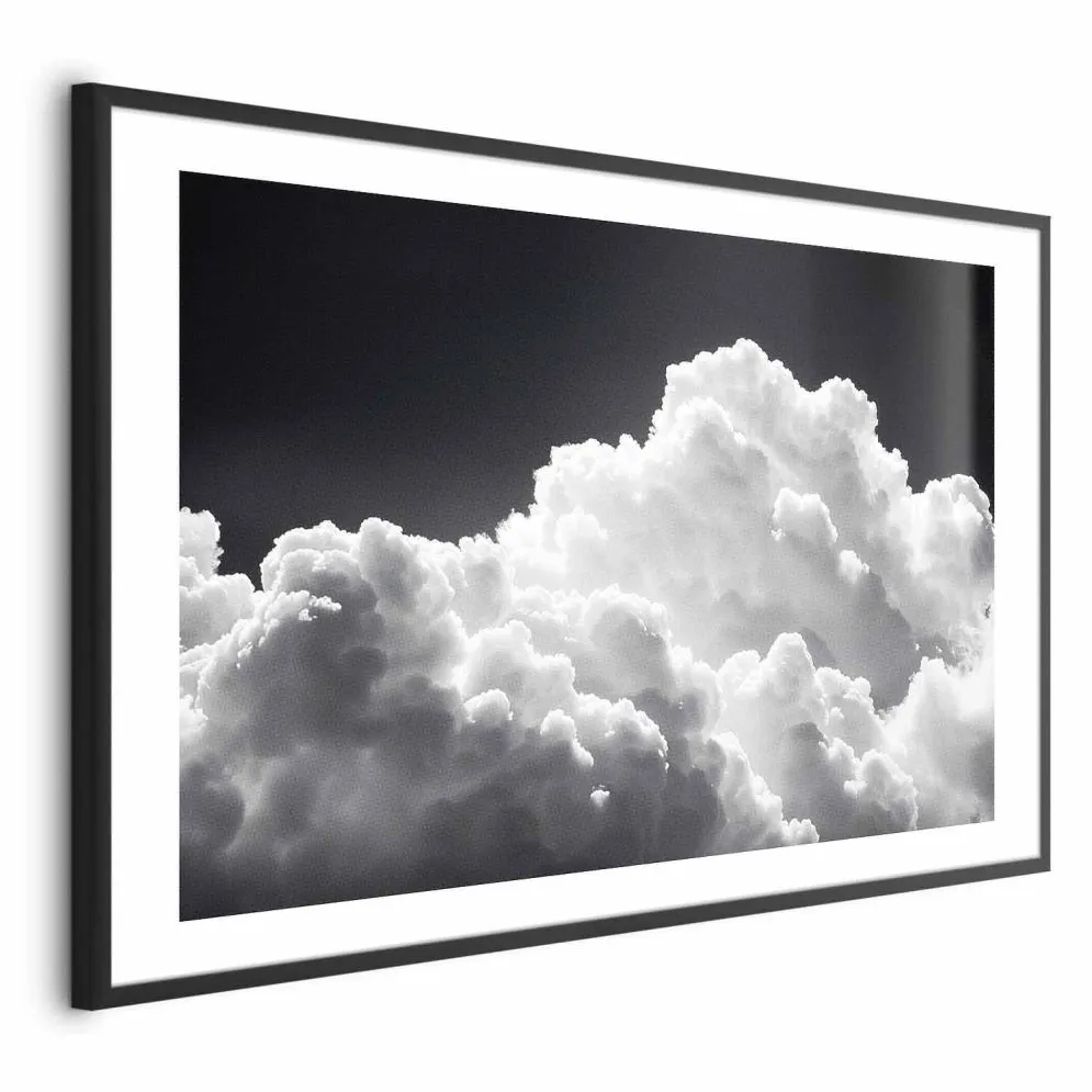 Plakat Gra słonecznego światła 30x21 cm z ramą czarną z marginesem | MIRAT.