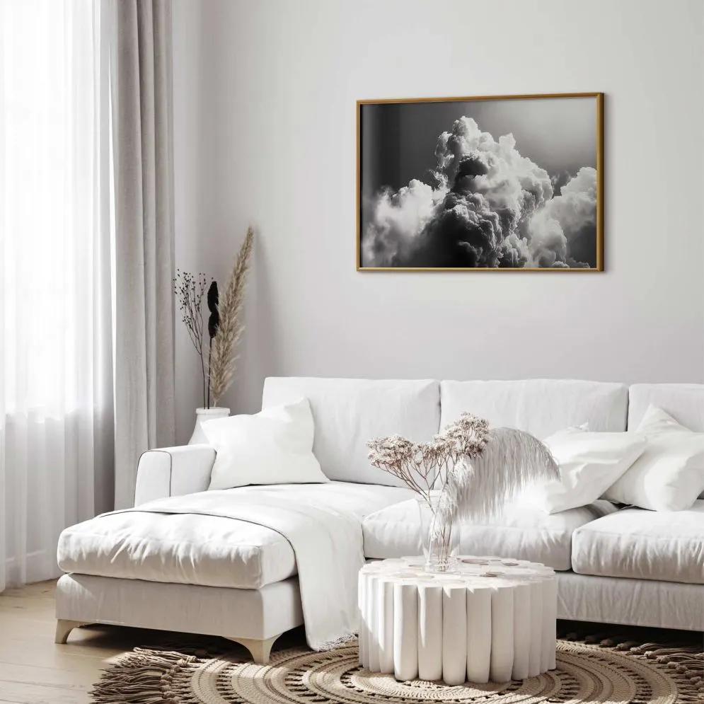 Plakat Chmury marzeń 42x29,7 cm z ramą złotą bez marginesu | MIRAT.
