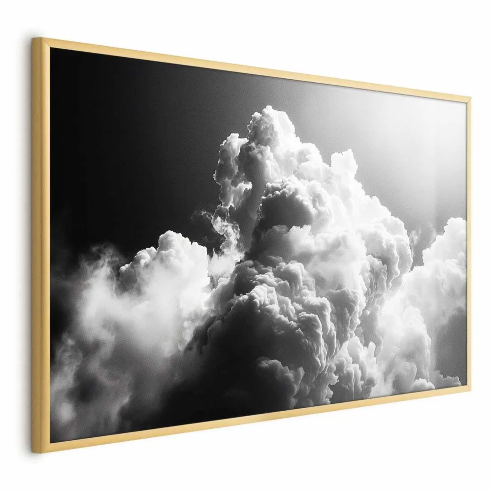 Plakat Chmury marzeń 42x29,7 cm z ramą złotą bez marginesu | MIRAT.