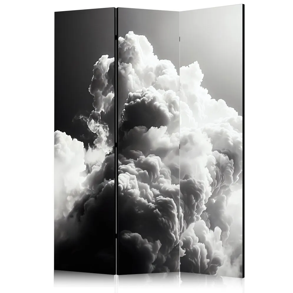Parawan dwustronny Pejzaże 135x172 cm 3-częściowy szary | MIRAT.