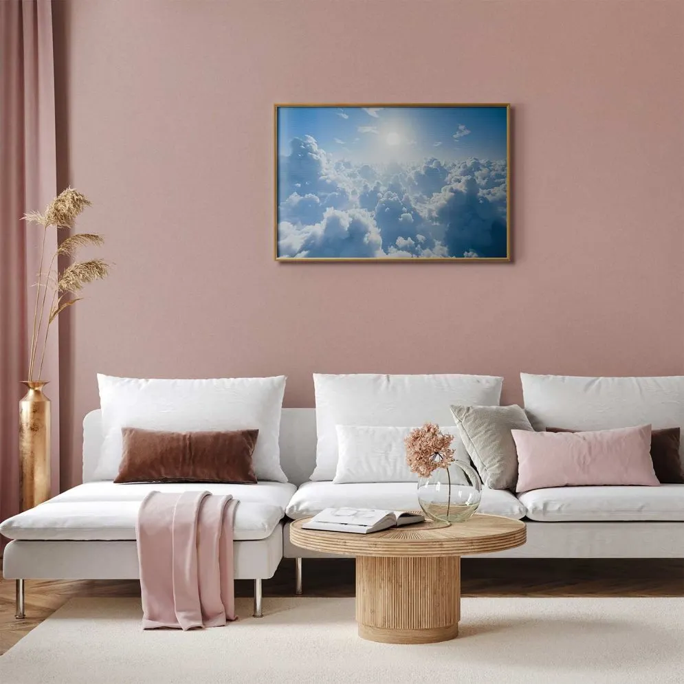 Plakat Niebiański spokój 30x21 cm z ramą złotą bez marginesu | MIRAT.