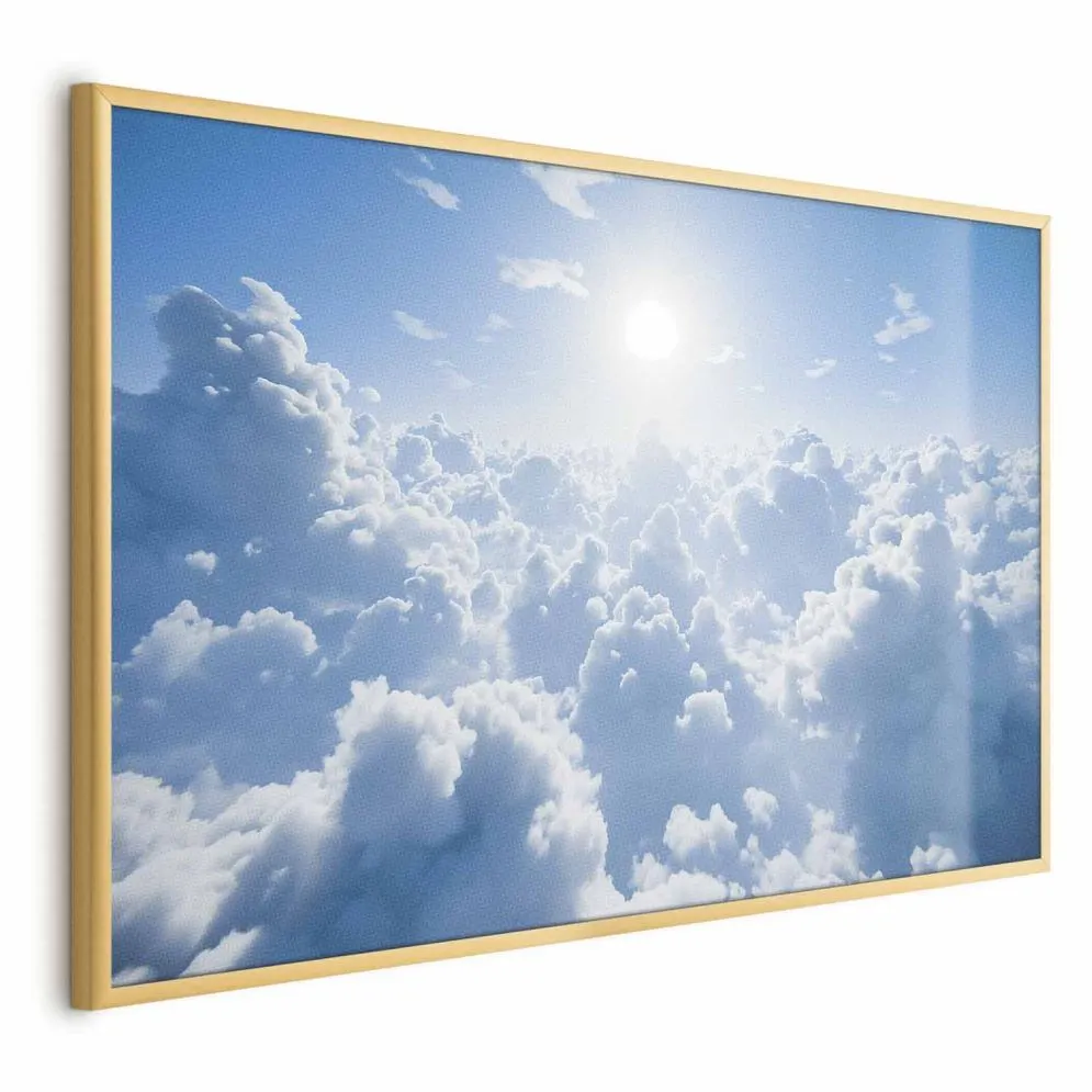 Plakat Niebiański spokój 30x21 cm z ramą złotą bez marginesu | MIRAT.