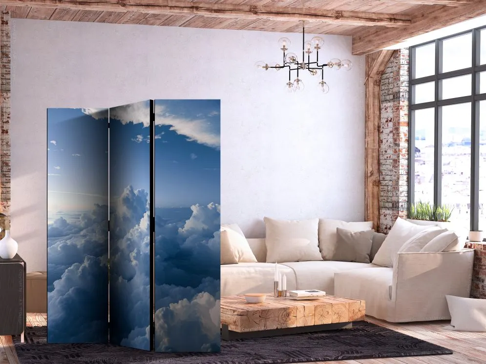 Parawan akustyczny Pejzaże 135x172 cm 3-częściowy niebieski | MIRAT.
