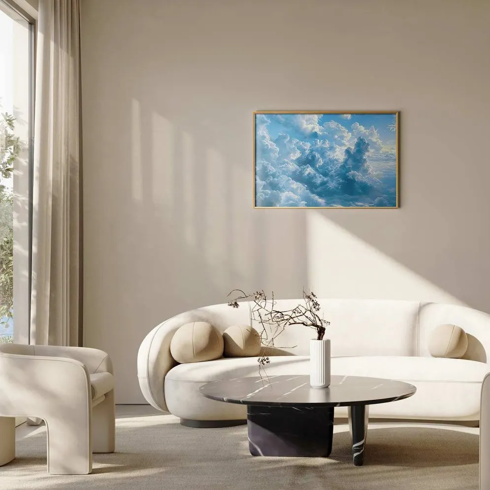 Plakat Ocean w powietrzu 30x21 cm z ramą złotą bez marginesu | MIRAT.