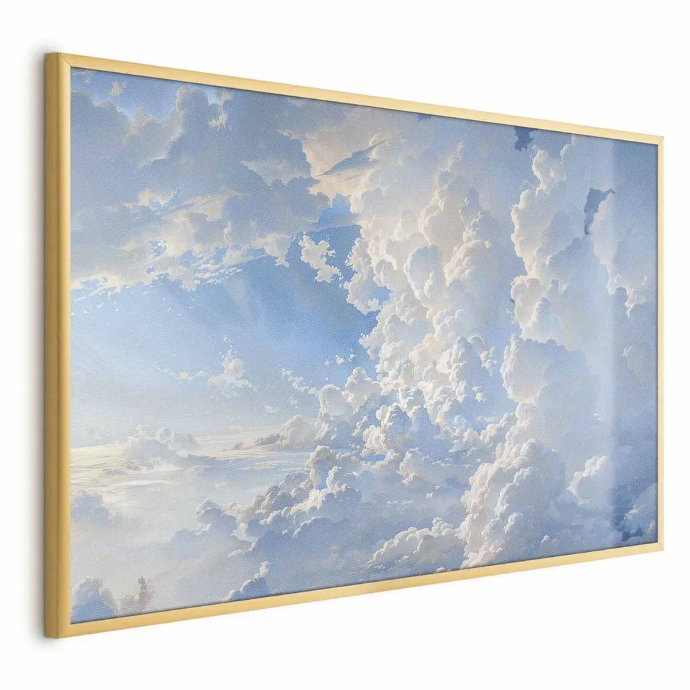 Plakat Obrazy na niebie 30x21 cm z ramą złotą bez marginesu | MIRAT.