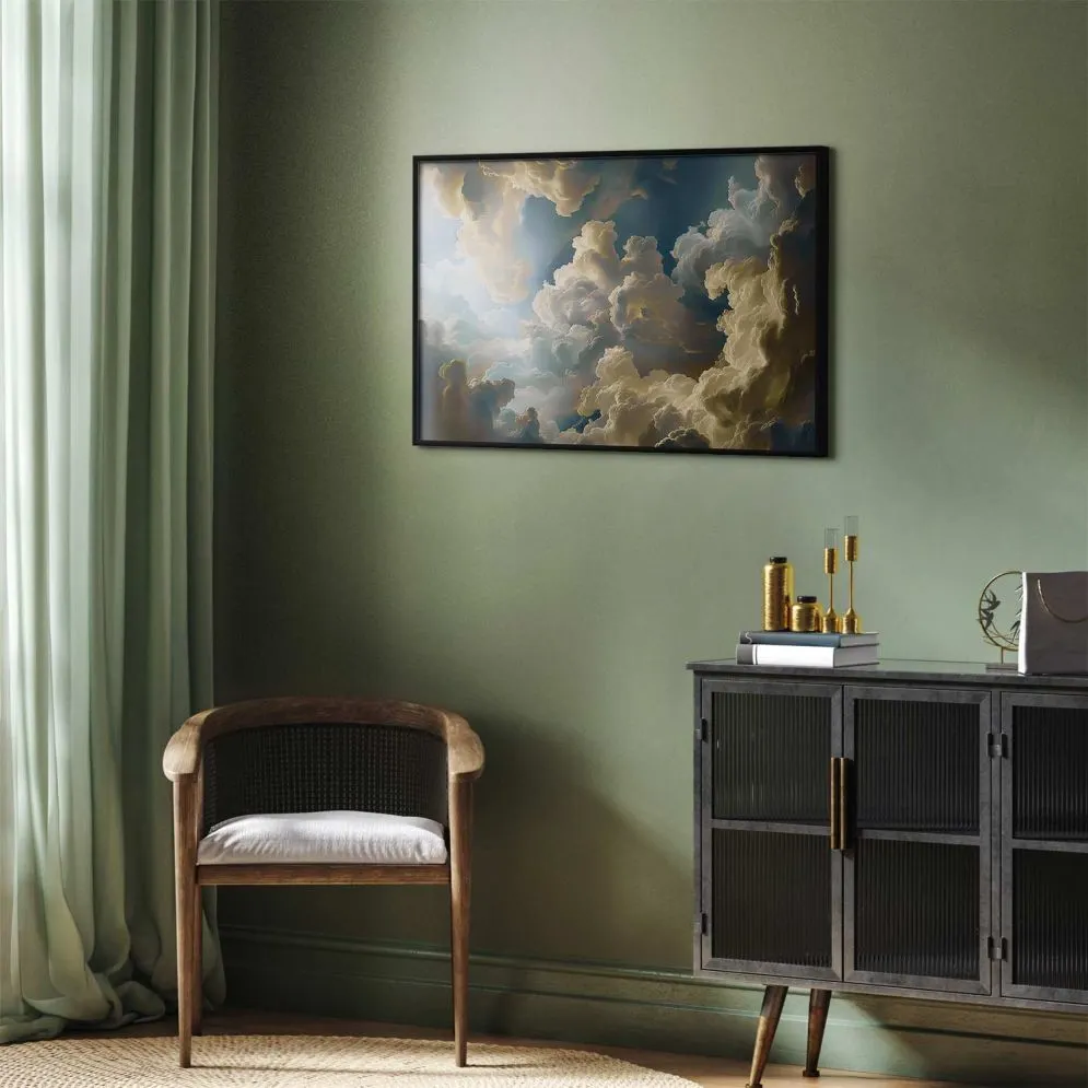 Plakat Słońce i cienie 42x29,7 cm z ramą czarną bez marginesu | MIRAT.