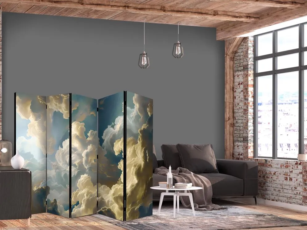 Parawan akustyczny Pejzaże 225x172 cm 3-częściowy szary | MIRAT.