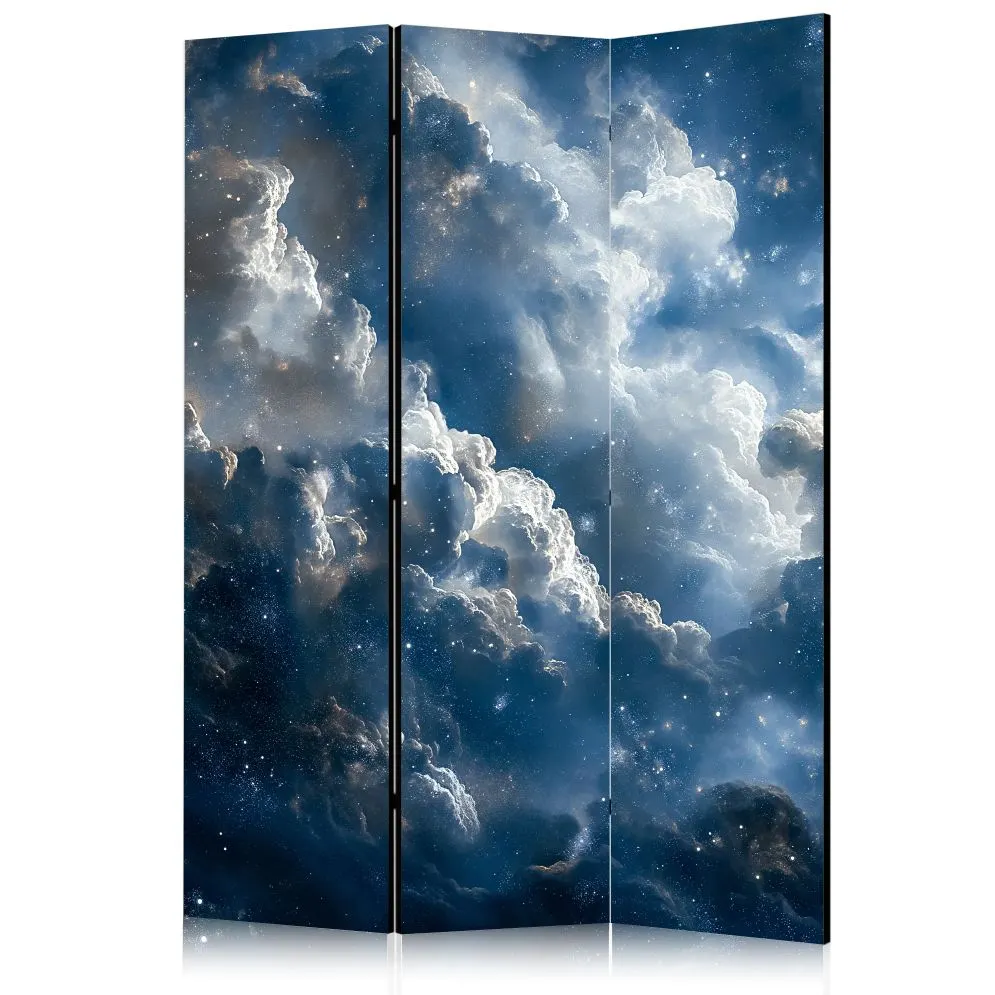 Parawan dwustronny Pejzaże 135x172 cm 3-częściowy niebieski | MIRAT.