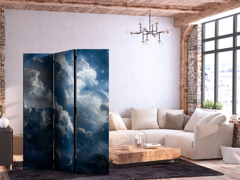 Parawan dwustronny Pejzaże 135x172 cm 3-częściowy niebieski | MIRAT.