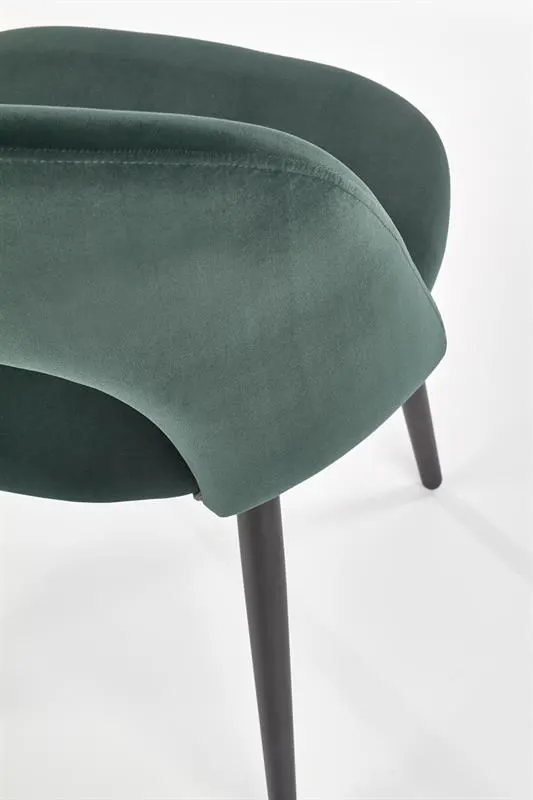 Krzesło K384 VELVET ciemne zielone na metalowych nogach | MIRAT. w stylu kolekcja