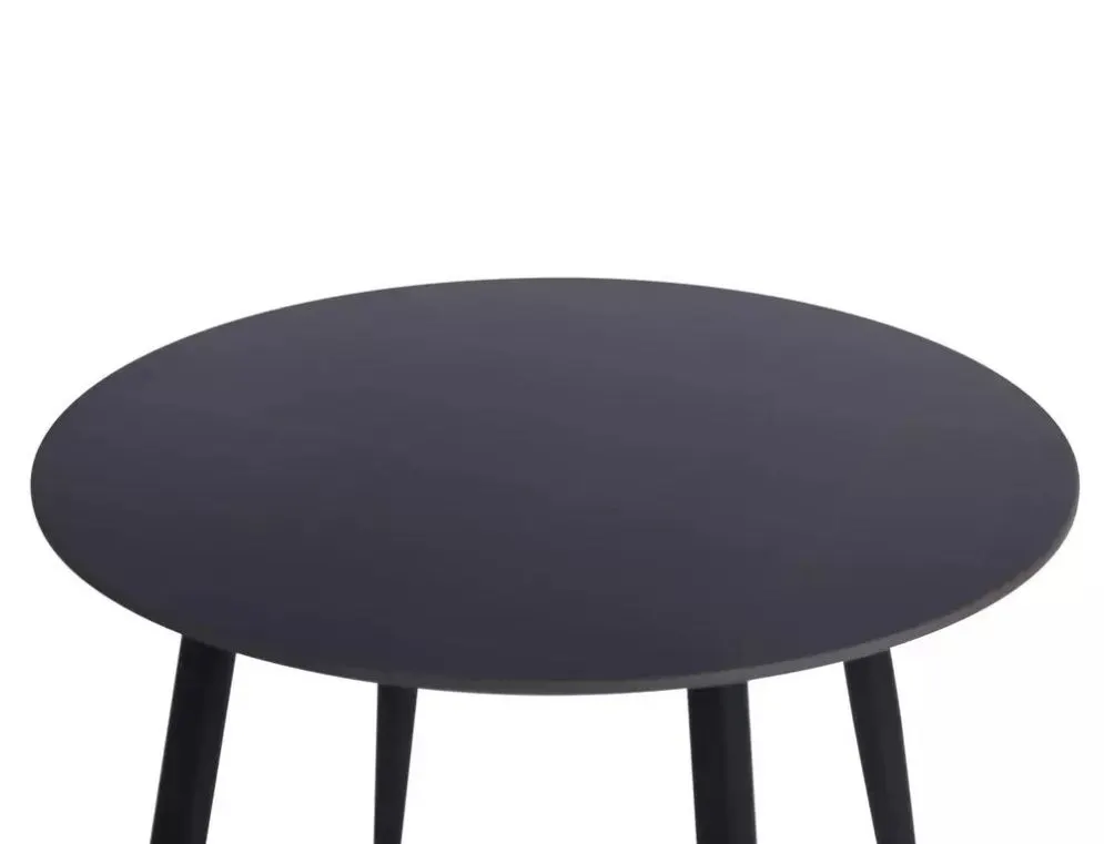 Okrągły stół ceramiczny Rion 90 cm czarny marmur | MIRAT styl LOFT