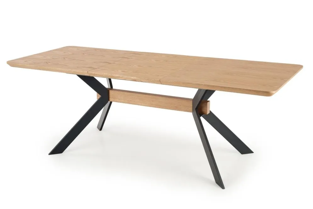 Stół BACARDI 160(220)x90 dąb/czarny rozkładany w stylu loft | MIRAT. w stylu LOFT kolekcja