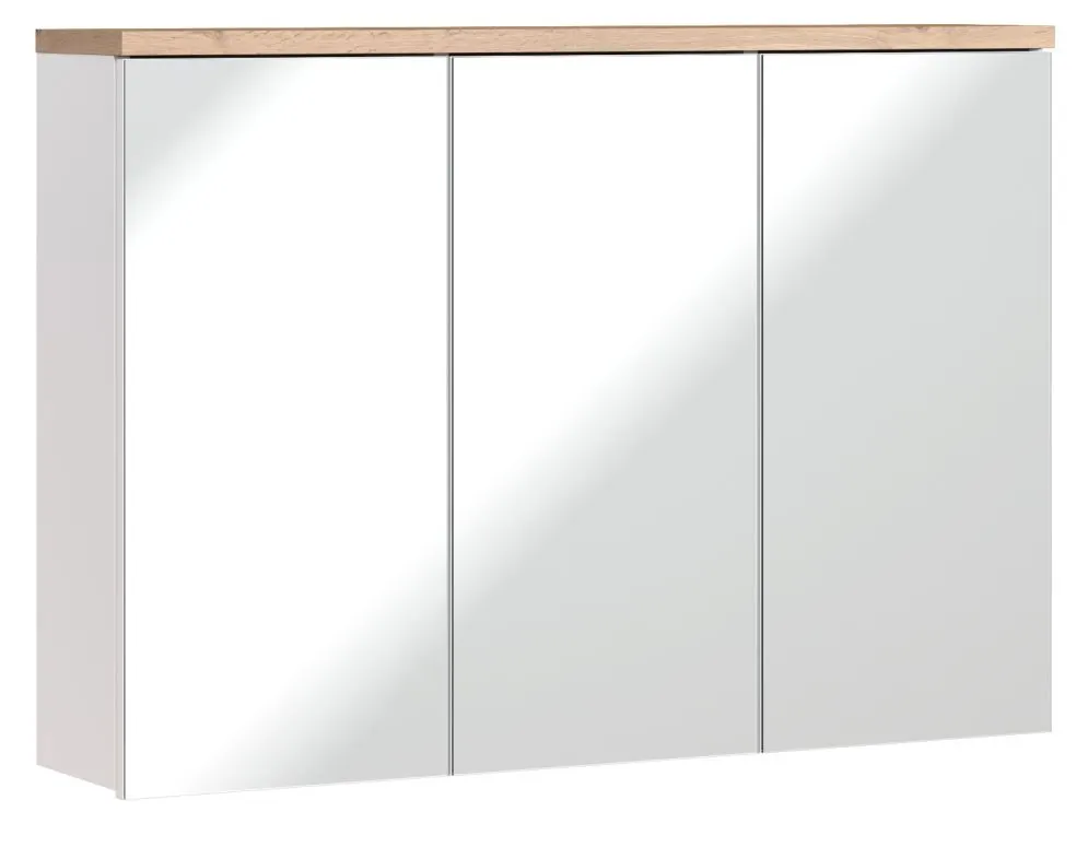Szafka łazienkowa BALI 100 cm biała z lustrem wisząca | MIRAT. w stylu kolekcja BALI