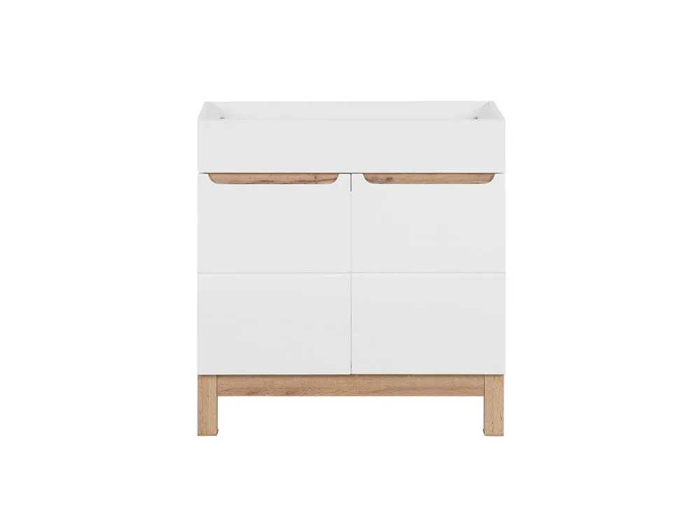 Szafka pod umywalkę BALI 80 cm biały połysk stojąca | MIRAT. w stylu  kolekcja BALI