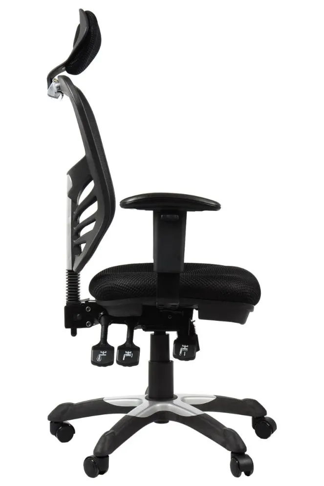 Fotel biurowy HG-0001H czarny ergonomiczny do biura | MIRAT.