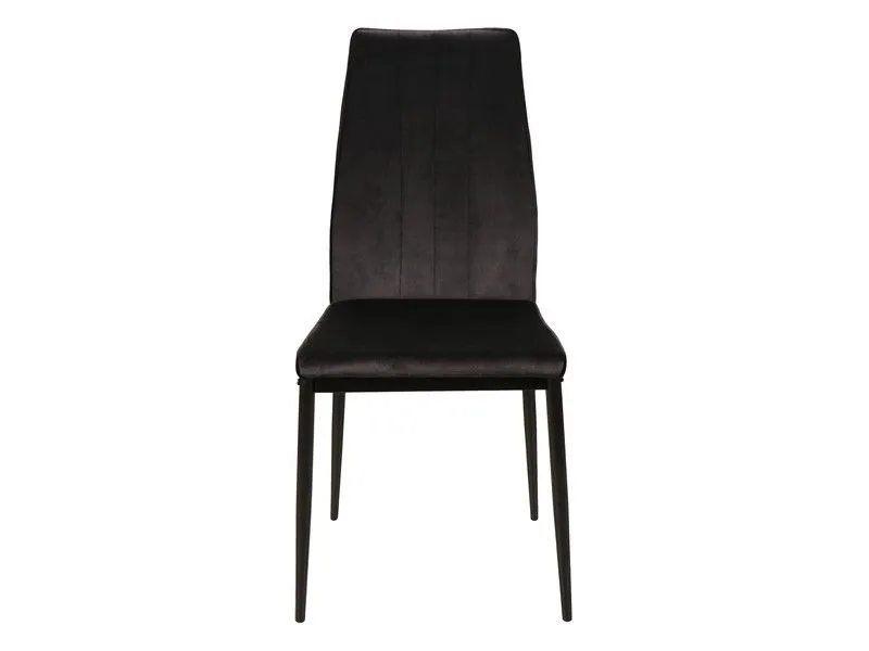 Krzesło tapicerowane ATOM VELVET czarne do jadalni i salonu | MIRAT. w stylu GLAMOUR, LOFT kolekcja