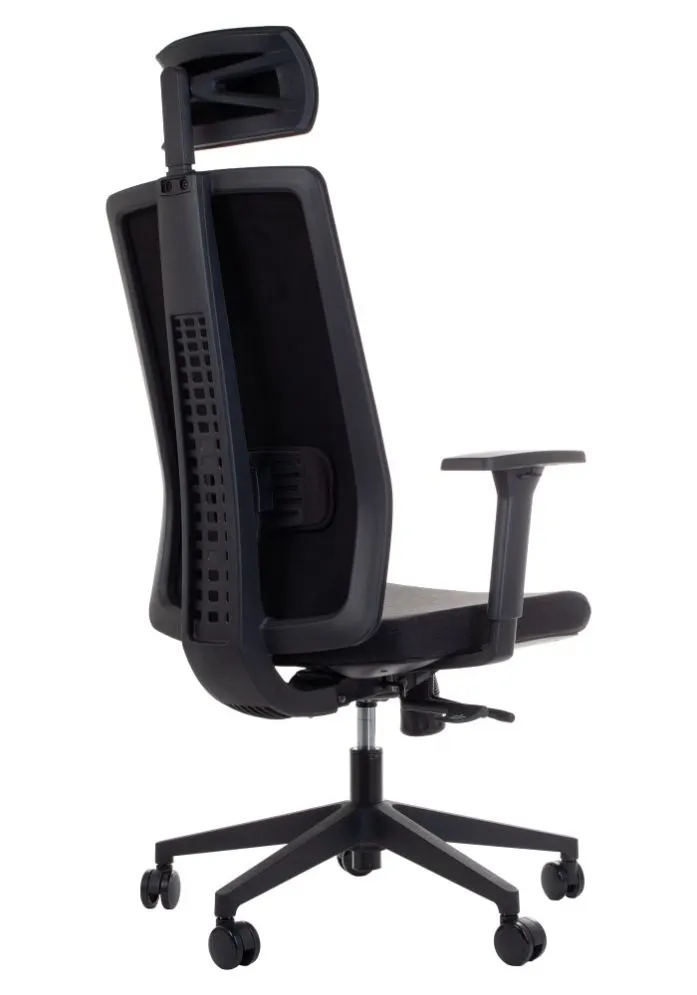 Fotel biurowy ZN-807-B czarny ergonomiczny do biurka | MIRAT.