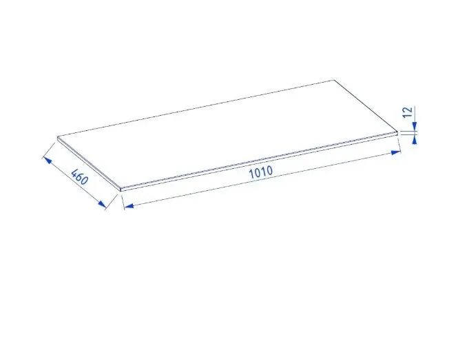 Blat łazienkowy kompaktowy 100 cm biały struktura kamienia | MIRAT