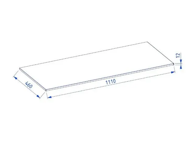 Blat łazienkowy kompaktowy 110 cm czarny struktura kamienia | MIRAT