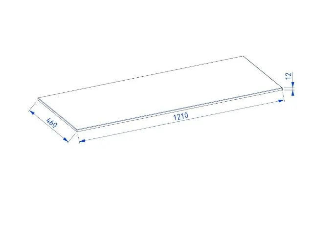 Trwały blat łazienkowy kompaktowy 120 cm czarny struktura kamienia | MIRAT