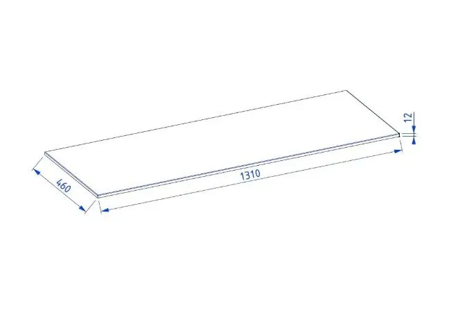 Trwały blat łazienkowy kompaktowy 130 cm czarny struktura kamienia | MIRAT