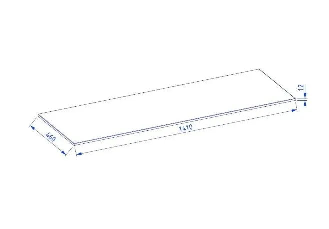 Wodoodporny blat łazienkowy kompaktowy 140 cm czarny struktura kamienia | MIRAT
