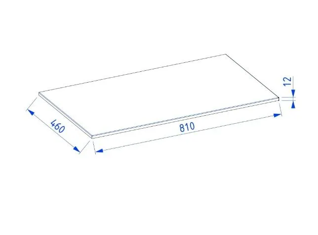 Wodoodporny blat łazienkowy kompaktowy 80 cm biały struktura kamienia | MIRAT