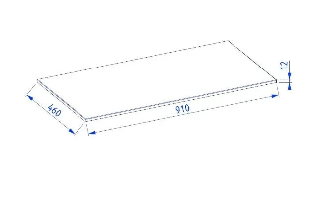 Loftowy blat łazienkowy kompaktowy 90 cm czarny struktura kamienia | MIRAT