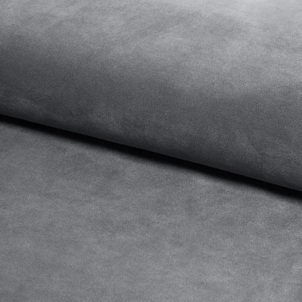 Sofa NORDIC 2 VELVET szara tapicerowana tkaniną aksamitną | MIRAT. styl GLAMOUR, SKANDYNAWSKI kolekcja NORDIC