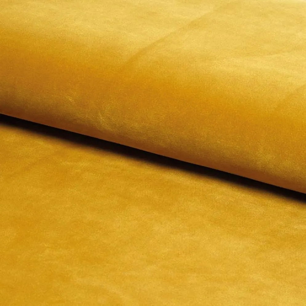 Pufa LORI VELVET curry tapicerowana w stylu glamour | MIRAT. styl GLAMOUR
