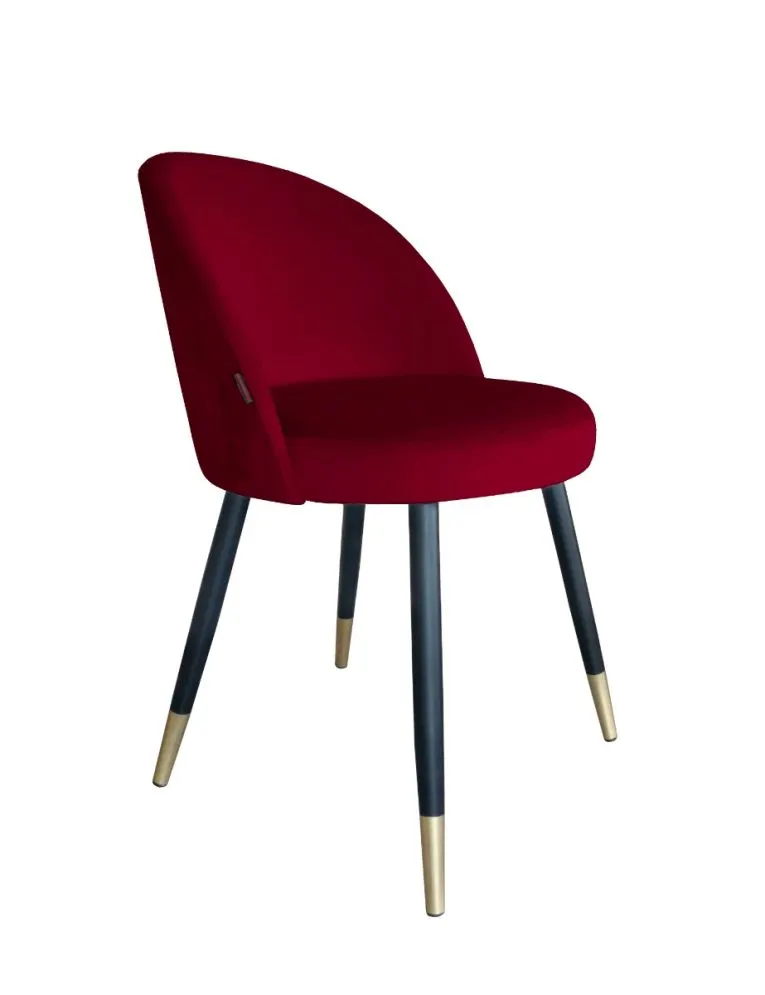 Krzesło TANEW VELVET GOLD bordowe nowoczesne | MIRAT. styl GLAMOUR