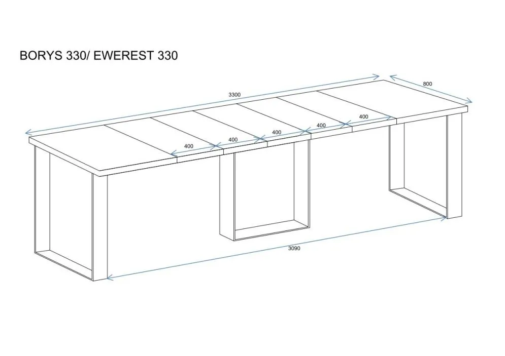 Stół rozkładany BORYS 130(210)x80 dąb cremona I sklep meblowy MIRAT. styl LOFT